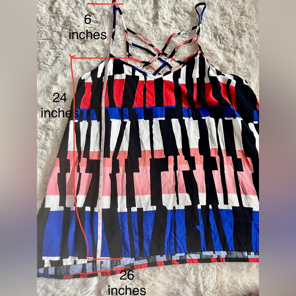 *DONATED* Brand NWT 😍🇺🇸 Jack by BB Dakota multi color spaghetti strap tank - Picture 13 of 14